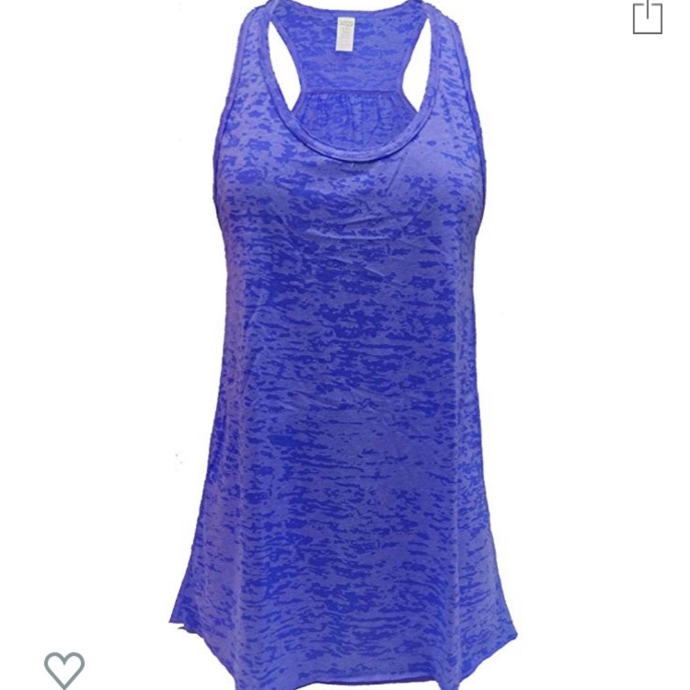 NWT Blue Flowy Racerback Tank Top